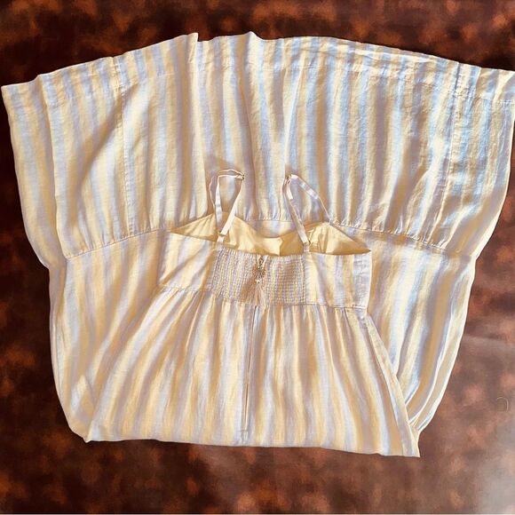 Lilly Pulitzer Javanne Linen Maxi Dress EUC Lilac Island Secrets Stripe 10 - Picture 7 of 12